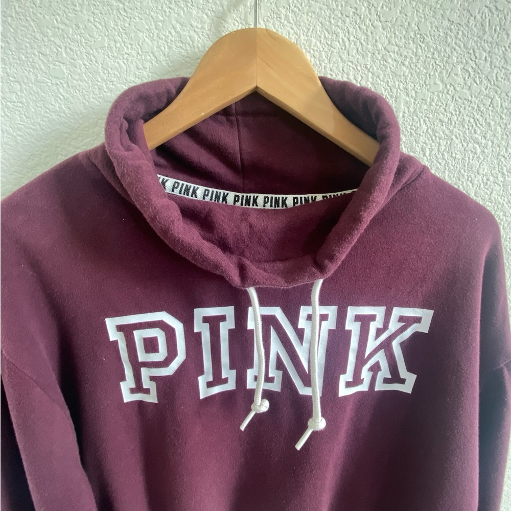 PINK Victoria's Secret Maroon Cowl Neck Sweater